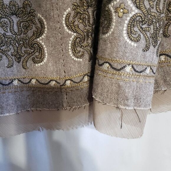 Nygard Collection woolblend skirt blazer suit Floral Embroidered Work Outfit - Picture 5 of 8